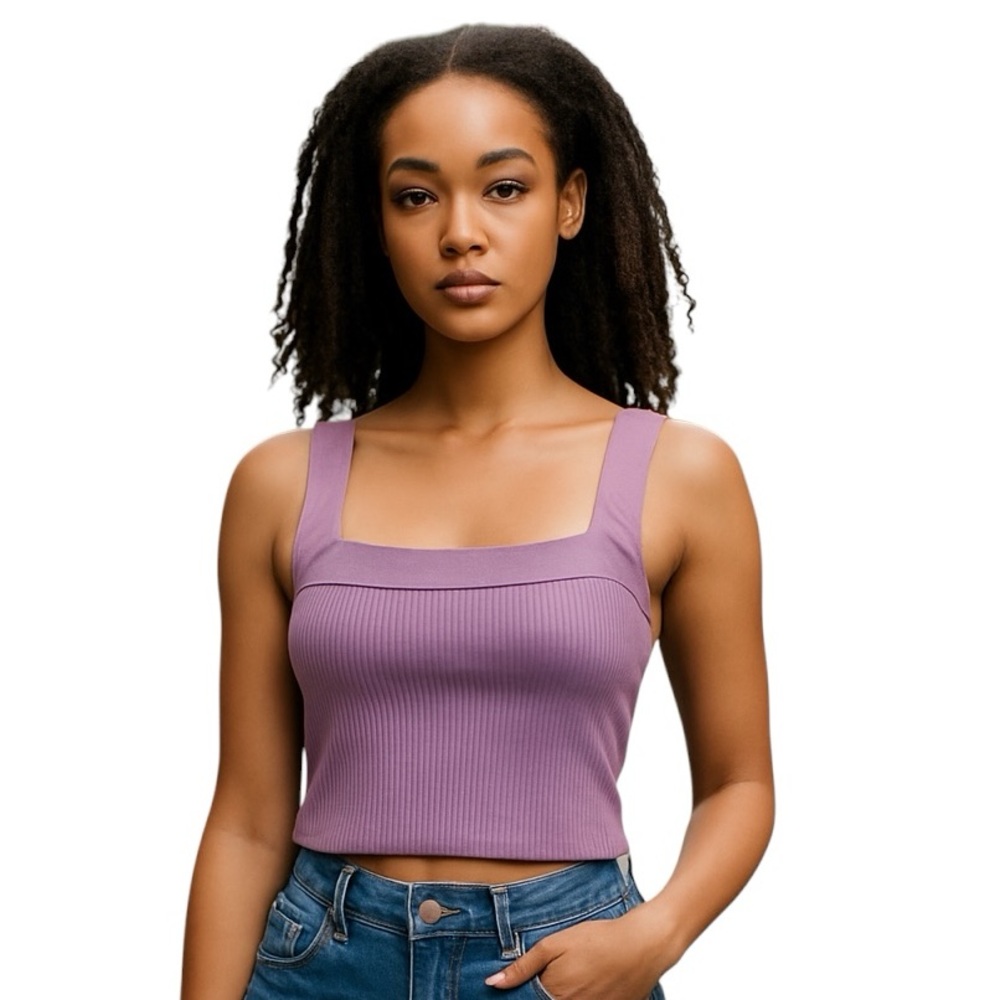 House of Harlow 1960 Ribbed Knit Crop Tank